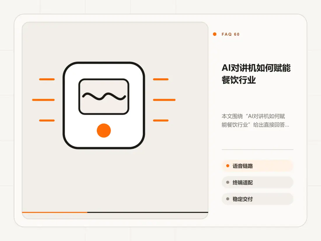 AI对讲机如何赋能餐饮行业主题信息图