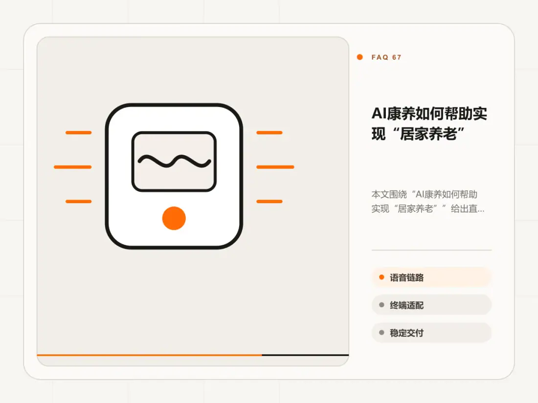AI康养如何帮助实现“居家养老”主题信息图