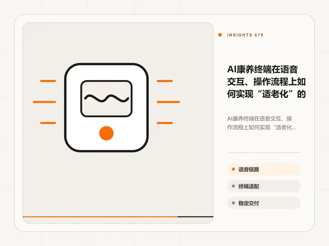 AI康养终端在语音交互、操作流程上如何实现“适老化”的主题信息图